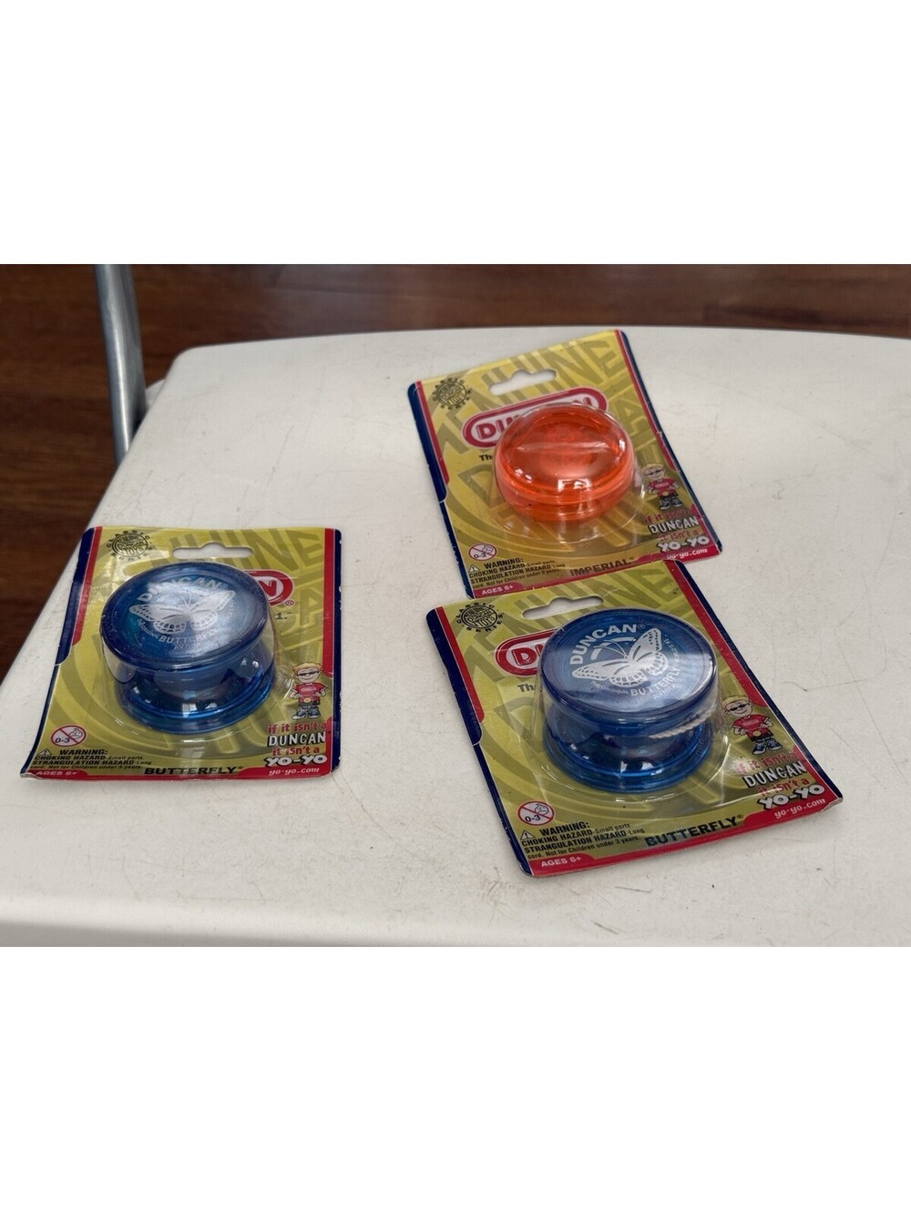 NEW Duncan Butterfly Yo-Yo Blue The Original World's #1 Classic Lot Of 3